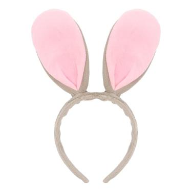 Imagem de Semato Tiara com orelhas de coelho rosa, fofa, fantasia de Halloween, orelhas de coelho, lavagem facial, cabeça de coelho, acessórios de cabelo modernos para decoração de festa de adultos