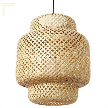 Imagem de Pendente De Palha Natural Rustico Artesanal Cabeceira Nat20 - Acende a