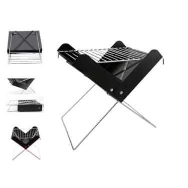 Imagem de Mini Churrasqueira a Carvão Portátil Pequena - Super Grill Fácil Manuseio para Camping e Churrasco