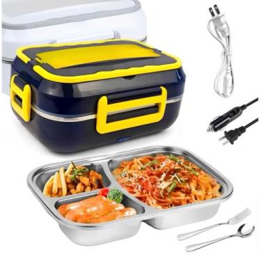 Imagem de Marmita Elétrica De Inox Esquenta no Plug do carro e Casa 110v 220v En