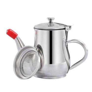 Imagem de YWJLQH Filtro Pote Coador de Óleo Recipiente Versátil Fácil de Limpar Utensílios de Cozinha Dispensador Jarro Lata de Gordura para Armazenar Frituras, 13 onças