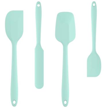 Imagem de Conjunto de 4 espátulas de silicone com alça antiderrapante, conjunto de espátula resistente ao calor, conjunto de espátula de cozinha versátil, conjunto de espátula de cozinha lavável na lava-louças