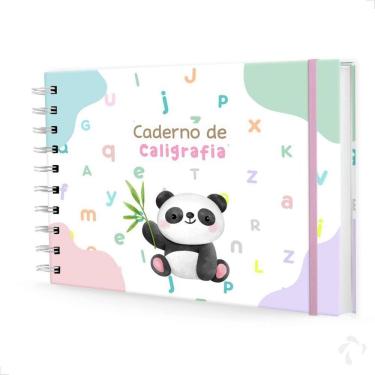 Imagem de Caderno De Caligrafia Com Atividades Capa Dura Menina Panda