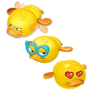 Imagem de Kit 3 Patinhos Nadadores De Banho Ou Piscina Brinquedo Bebê