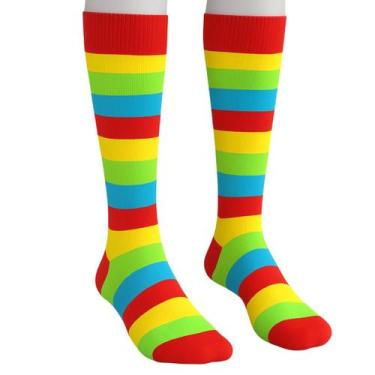 Imagem de Meia 3/4 infantil para meninas com elastano selene, 25 a 28, Vermelho