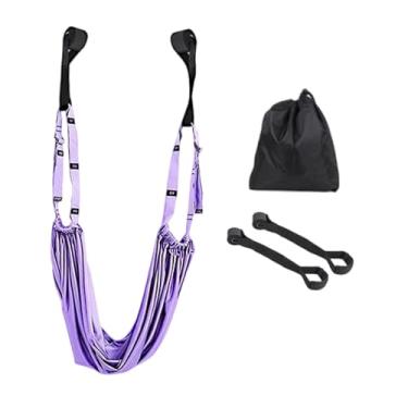 Imagem de Generic Faixa de alongamento de perna, equipamento de alongamento para treino de flexibilidade, faixa de assistência para ioga, fitness, pilates e líderes de, Roxo