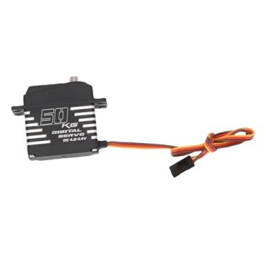 Imagem de RiToEasysports Servo Digital, Alumínio Liga de Alumínio Tampa de Alta Torção DC 4.8-7.4V Servo Rotativo de 180 Graus para robô de Barcos de Rastreamento de Caminhão de Carro RC, Rápido e Eficiente,