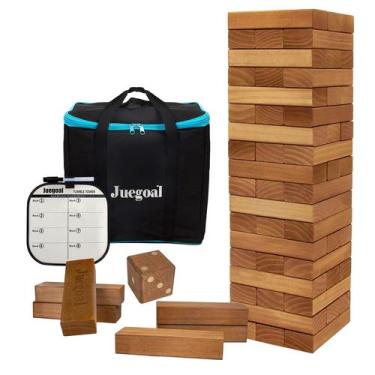 Imagem de Jogo Giant Tumble Tower Blocks Juegoal 54 peças com conjunto de dados