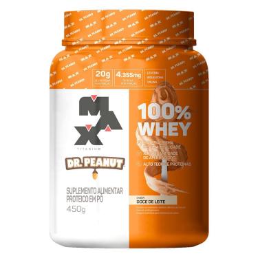 Imagem de Whey Max Titanium DR. Peanut 20g de Proteína Sabor Doce de Leite 450g