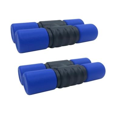 Imagem de TUOREN 2 pares de instrumentos de percussão média de plástico com fileira dupla para bateristas, banda, estúdio de música, acompanhamento (azul)