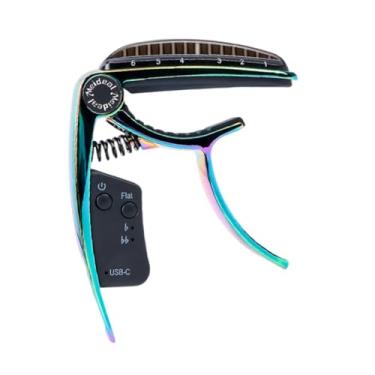 Imagem de Luwecf Capotraste de Guitarra Recarregável de Liga de Zinco, Fácil de Usar, Gatilhos de Tensão, Clipe de Afinador de Guitarra para Violões Clássicos, Colorida