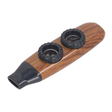Imagem de Domary Kazoo Flute Instrumento de Musical de Furo Duplo Ajustável Com Diafragma para Performance (Cor de madeira)