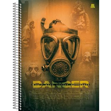 Imagem de Caderno Universitário Animativa, 10 matéria, 160 folhas, Capa Dura, Radioactive, Pacote com 4