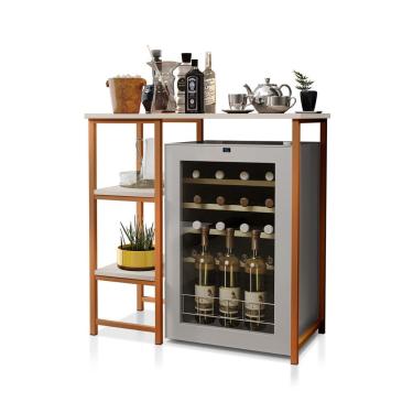 Imagem de Bancada Gourmet Industrial Klm Store Bronze Com Off White