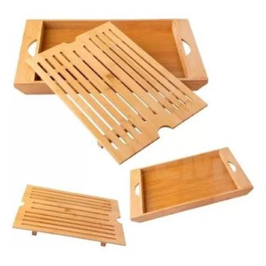 Imagem de Migalheira Tábua Para Corte De Pães E Bolos Bandeja  Bambu - Clink, Mi