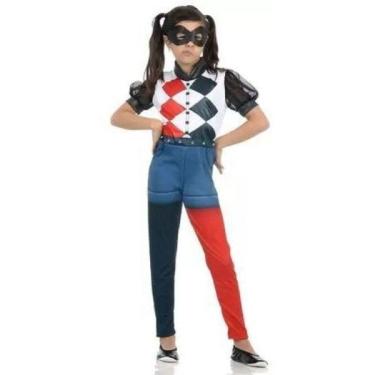 Imagem de Fantasia Infantil Arlequina Dc Super Hero Macacão