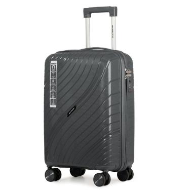 Imagem de Mala de Viagem 10kg de Bordo em Polipropileno e Zíper Duplo Antifurto com Rodas 360º e Cadeado - Padrão Anac - Allabard