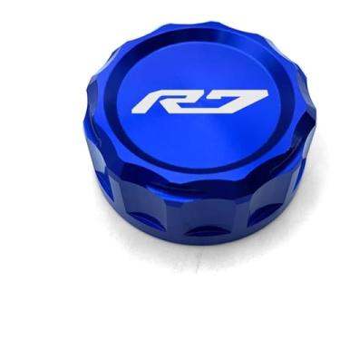 Imagem de Acessórios de motocicleta Tampa do cilindro do reservatório de fluido de freio traseiro compatível com Y&AMAHA YZF R1 R3 R6 R7 YZF-R1 YZF-R6 YZF-R3 YZF-R7 (R7 azul)