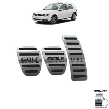 Imagem de Pedaleira Manual Aço Inox Golf Sportline Até 2014 Preto
