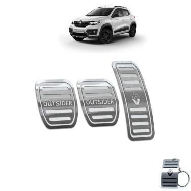 Imagem de Pedaleira Manual Aço Inox Renault Kwid Outsider Prata