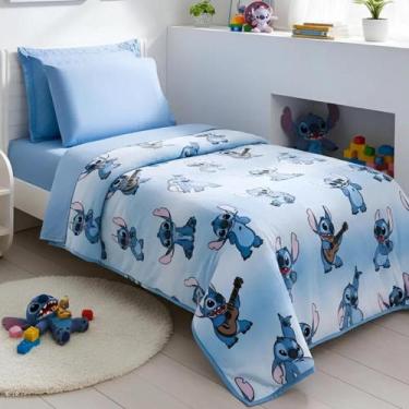 Imagem de Cobertor Infantil Stitch Grosso Quente Aconchegante Macio - De Luca En