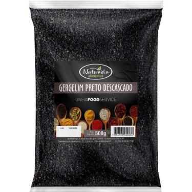 Imagem de Gergelim Preto Descascado 500g - Natuvida Alimentos
