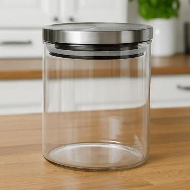 Imagem de Pote de Vidro Hermético Mimo com Tampa de Aço Inox 750ml Alimentos Fre