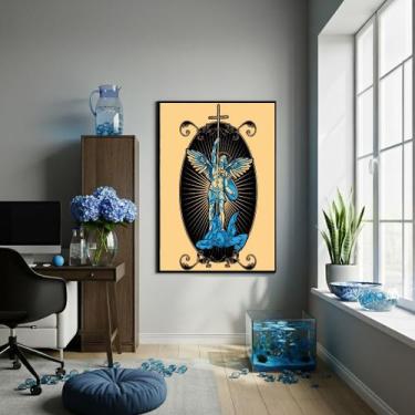 Imagem de Quadro Decorativo Arcanjo Miguel Arte Digital - 70x50cm - Quadros On-l