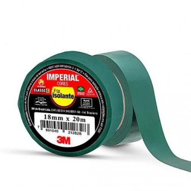 Imagem de Fita Isolante Imperial Verde, 18mm x 20m 3M