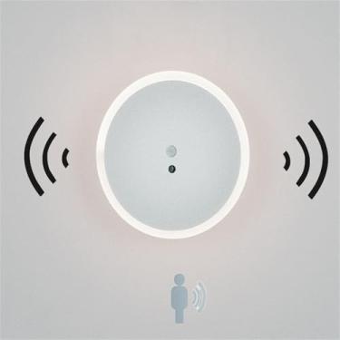 Imagem de Luminária de parede recarregável operada por bateria Luminária de parede LED ajustável por toque Luminária de parede com interruptor Luzes de parede de ferro acrílico com sensor de movimento