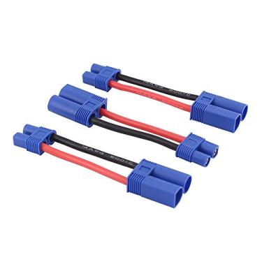 Imagem de BDHI 3pcs Male EC5 to Female EC3 Connector Adapter Cable 14awg 5.1cm para Lipo Battery (B108-3)