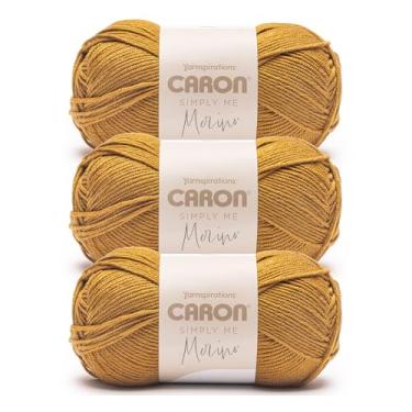 Imagem de Caron Fio de caramelo merino Simply Me - pacote com 3 unidades de 100 g - 50% acrílico, 50% lã de merino - nº 3 DK (leve) - 215 jardas - tricô/crochê