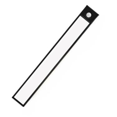 Imagem de Arandela de Parede em Formato de Barra, Luminária com Sensor de Movimento, Sem Fio e Recarregável para Interior de Portas e Armários(2,40CM | PRETO)