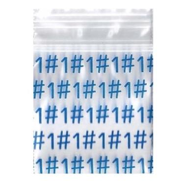 Imagem de 508.0-2.5 cm x 2.5 cm 1010 Pequenos sacos de plástico seláveis de plástico com zíper de 2 mm (nº 1)