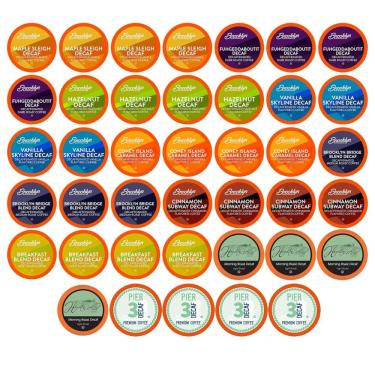 Imagem de Cápsulas de Café Variedades Descafeinado 40u, Keuring Kcup, TWO RIVERS COFFEE TRC DS40, Marrom