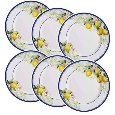 Imagem de Conjunto de 6 Pratos Raso Sorrento de Cerâmica 29cm - Alleanza
