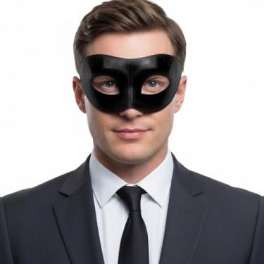 Imagem de Erythem Máscara de baile de máscaras para homens, baile de máscaras estilo veneziano, para festa à fantasia de Halloween, carnaval (homens estilosos)