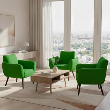 Imagem de Kit De 3 Capas Para Cadeira Poltrona Opala Em Malha Gel Premium Lisa Avulsa Ajustável (Verde Bandeira)