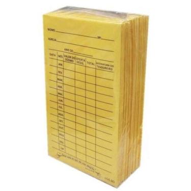 Imagem de 50 Envelope Dízimo Amarelo - 10x17 cm - Santinhos do Brasil