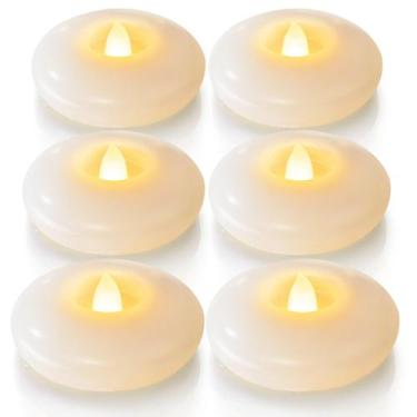 Imagem de Velas flutuantes LED sem chama Homemory 7,6 cm à prova d'água