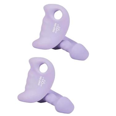 Imagem de YIJU Haltere com 2 peças de peso de mão, design ergonômico, exercício fosco, haltere para força, Roxo