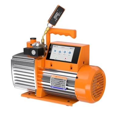 Imagem de Elitech 7 CFM Bomba de vácuo HVAC inteligente 2 estágios controle de aplicativo tela sensível ao toque com medidor de vácuo digital sem fio VGW-Mini, SVP-7pro