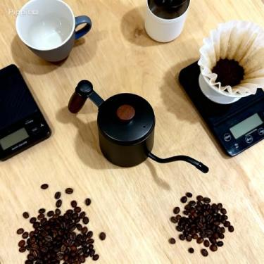 Imagem de Chaleira Gooseneck 600ml Aço Inox Bico Fino Fluxo Preciso para Café Pour Over, Hario, Chemex e Coado – Controle de Temperatura, Alça Ergonômica, Design Premium de Barista Mia Utilidades (Preta)