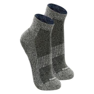 Imagem de Kit com 2 Pares de Meias Antiderrapante Pilates Lupo 3310-003, Cinza, 