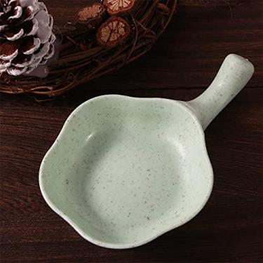 Imagem de Prato de tempero em forma de flor, pratos de aperitivo de plástico, mini tigelas multiusos multiusos multiusos (verde)