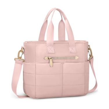 Imagem de Tuwubi Lancheira infantil isolada para mulheres, lancheira acolchoada e bufante, lancheira Bento com alça de ombro ajustável, lancheira, feminina, infantil, para trabalho escolar, piquenique, rosa