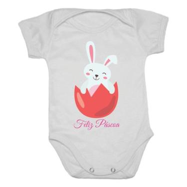 Imagem de Body de Bebê Feliz Páscoa - Vem Bebê, Pascoa04a, M - Manga Longa
