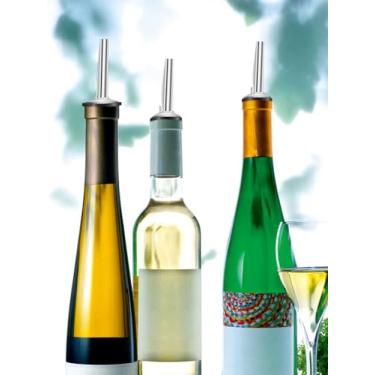 Imagem de Pacote com 12 bicos para bebidas em aço inoxidável para coquetéis e xarope de suco de azeite de oliva