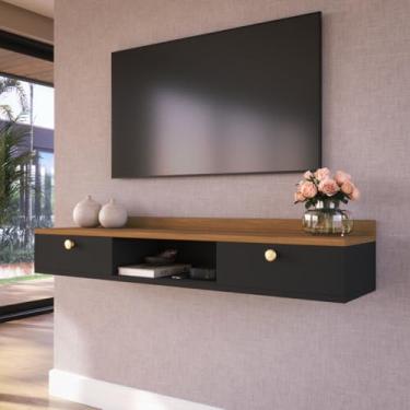 Imagem de Rack e Penteadeira Suspenso - JM3 Moveis (Preto/Nature)