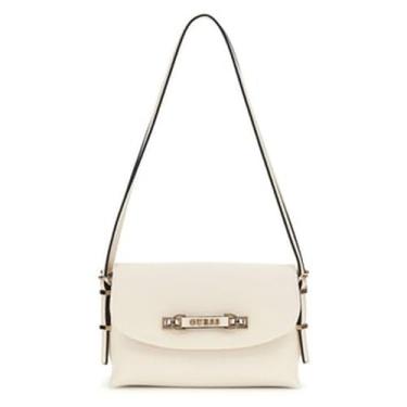 Imagem de GUESS Bolsa de ombro Lefia Flap, Off-white, One Size